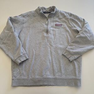 Vineyard Vines-Martha’s Vineyard-Gray-Cotton- 1/4 zip-Pull over-Costal-Casual-L